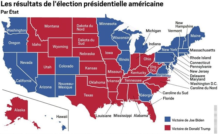 Résultat des élections USA